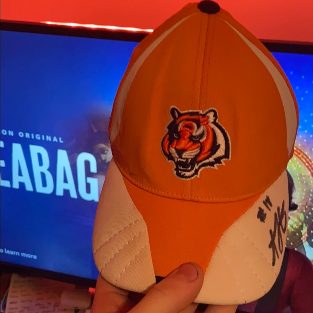A hat signed by A.J Green from the bengals